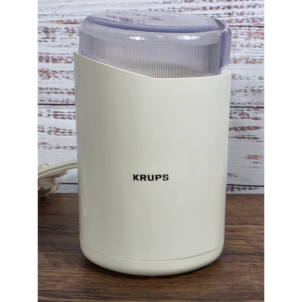 VTG Krups Type 208 Coffee Grinder Ivory Tested Working Made in Hong Kong